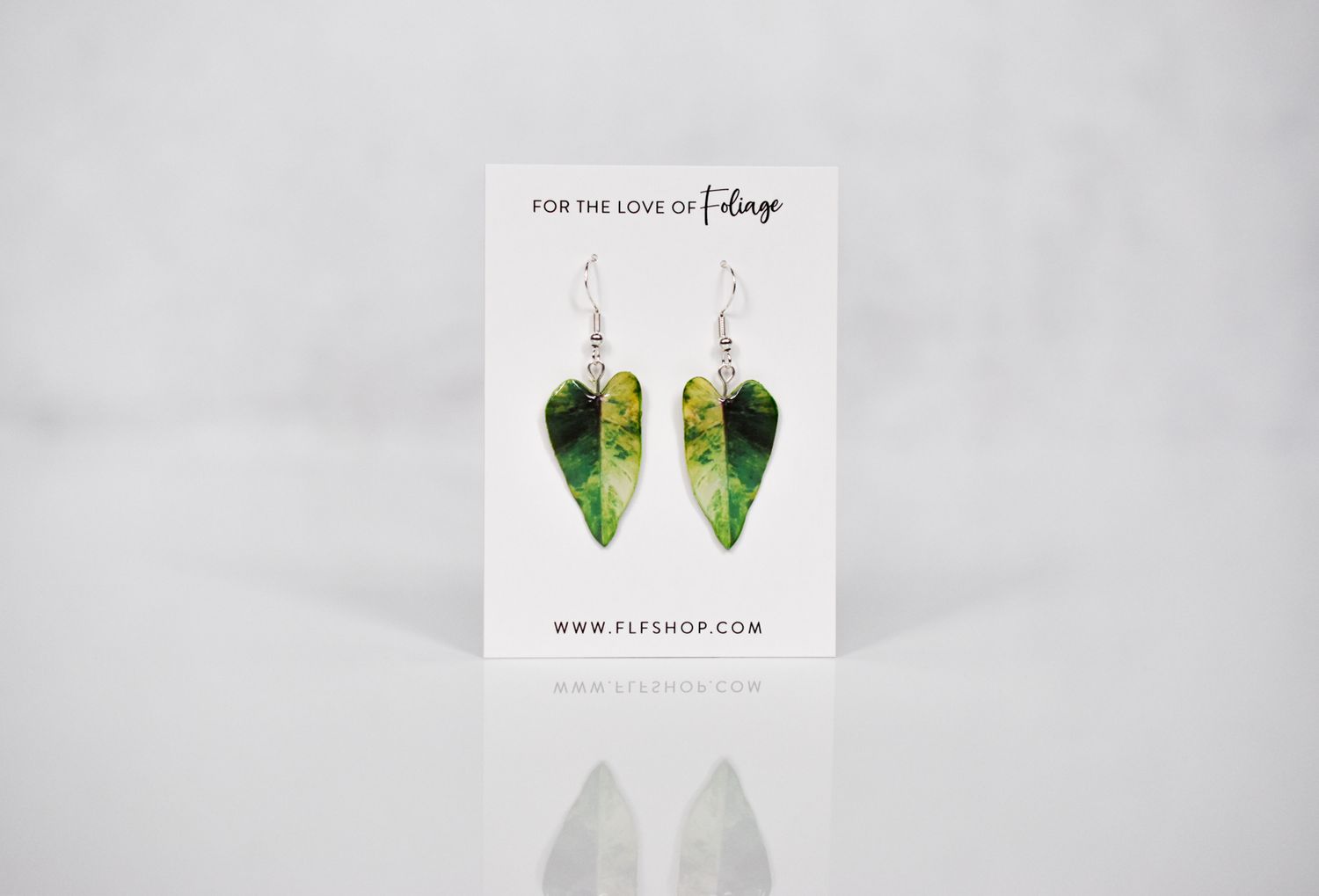 Philodendron Strawberry Shake Plant Earrings | Leaf Earrings