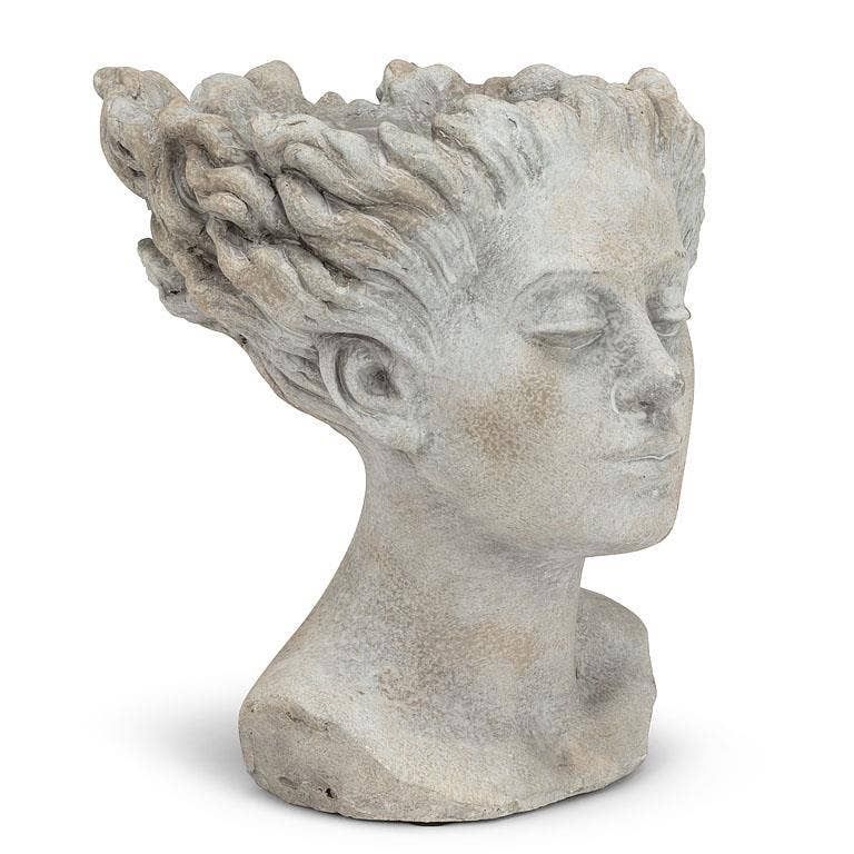 Woman with Blowing Hair-9"H