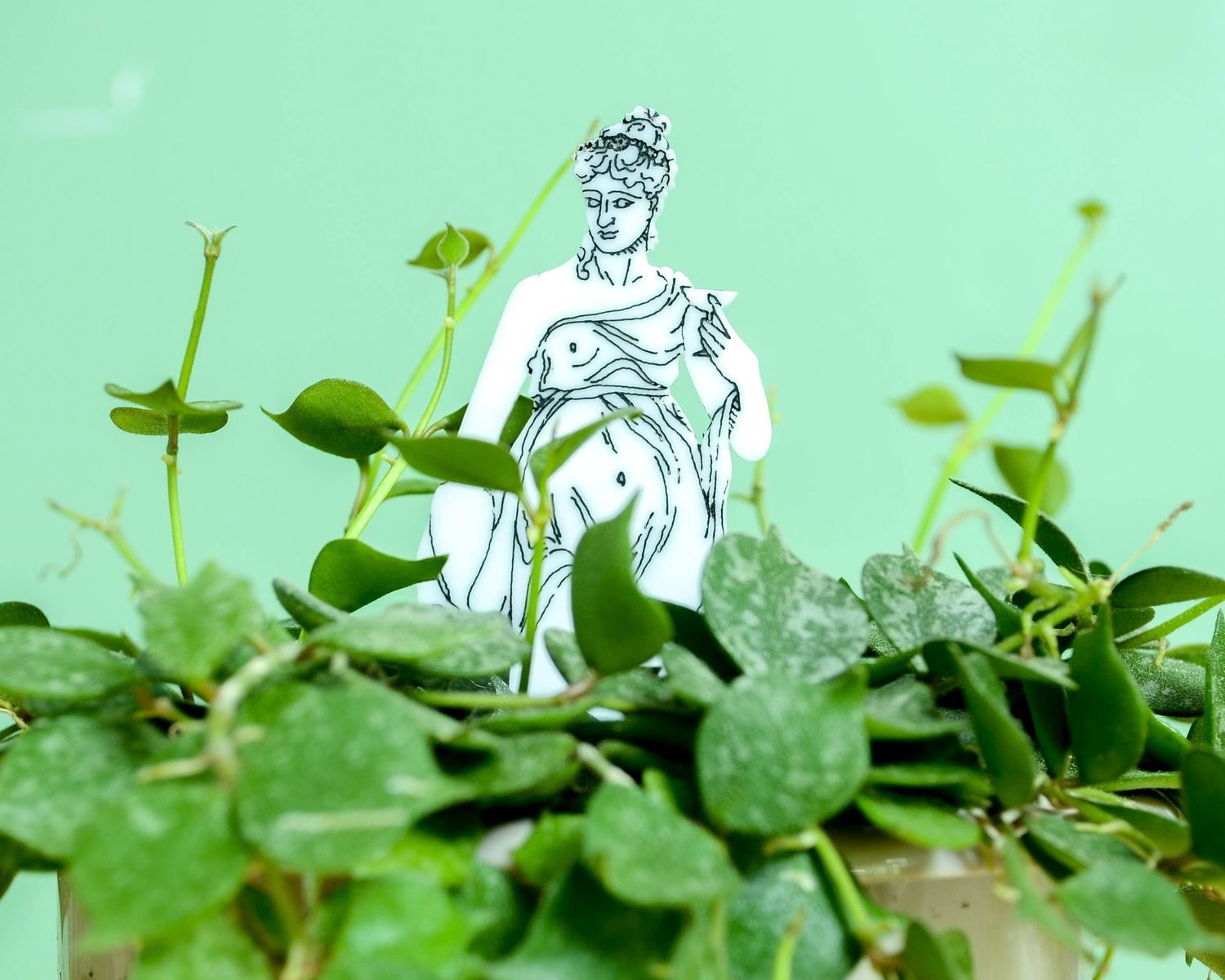 Classical Statue Plant Stakes - Acrylic Garden Markers, Statue: Hebe