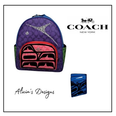 Multi-colored Backpack & wallet