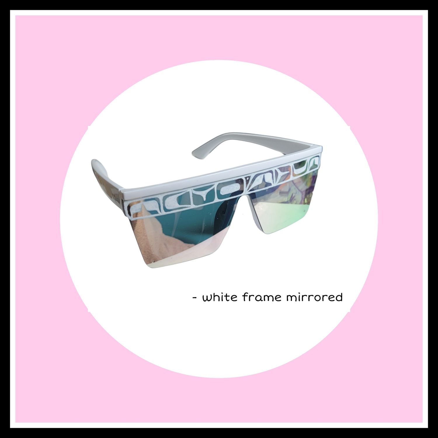 White Mirrored Sunglasses