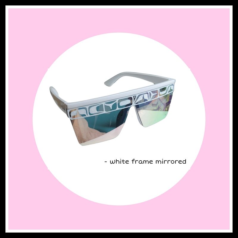 White Mirrored Sunglasses