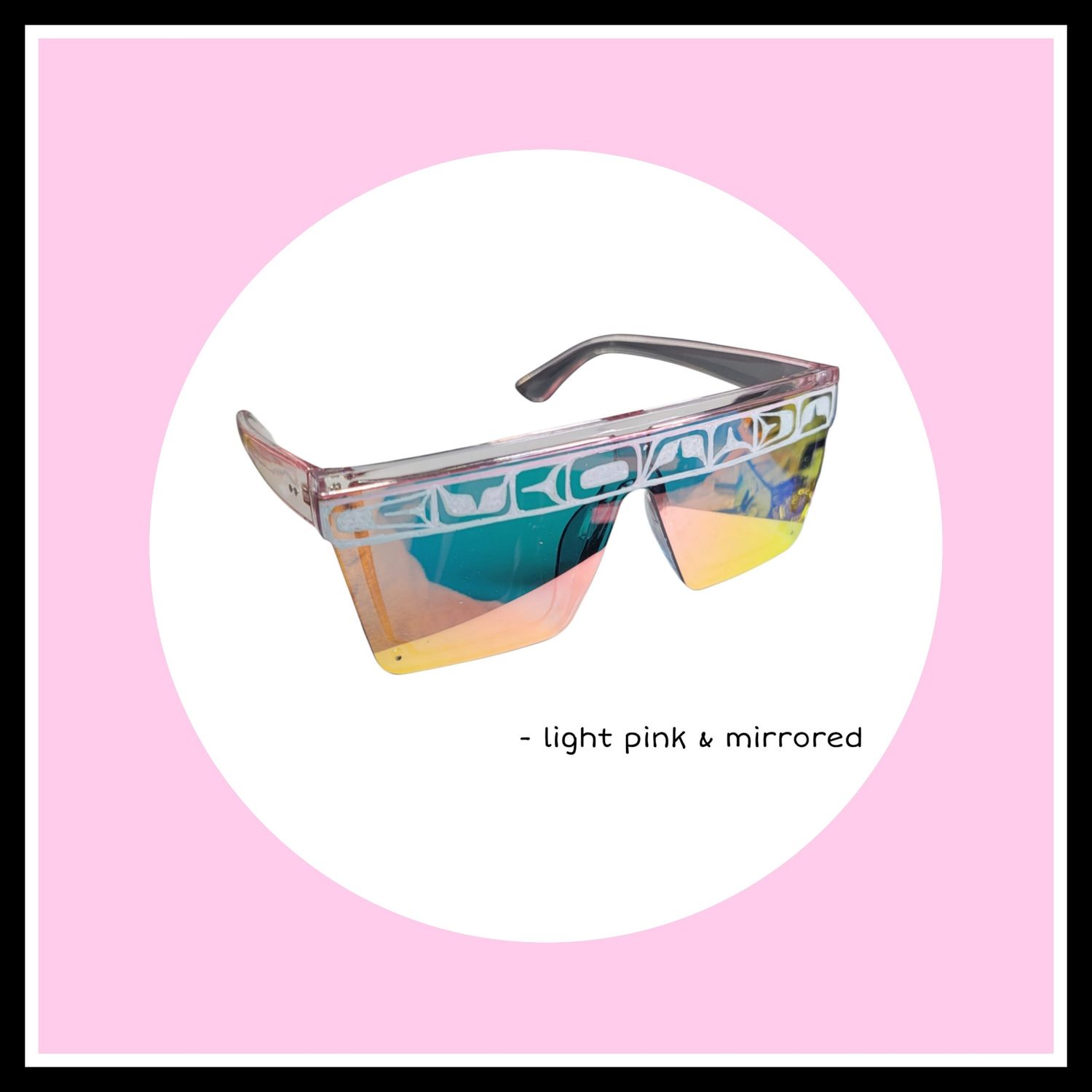 Light Pink &amp; Mirrored Sunglasses