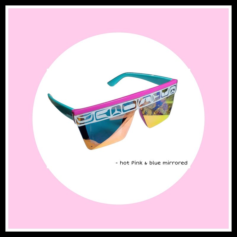 Hot Pink &amp; Mirrored Sunglasses