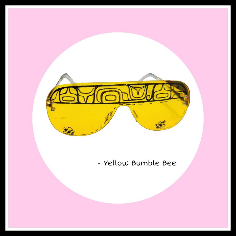 Yellow Bumble Bee Sunglasses