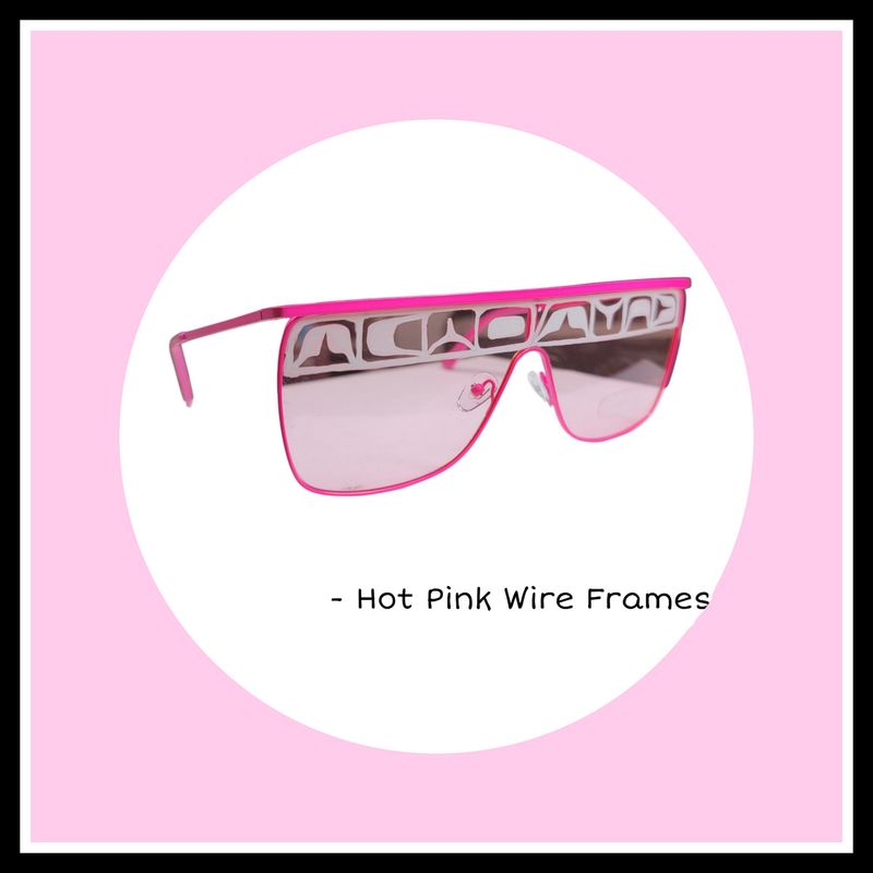 Hot Pink Wire Frame Sunglasses
