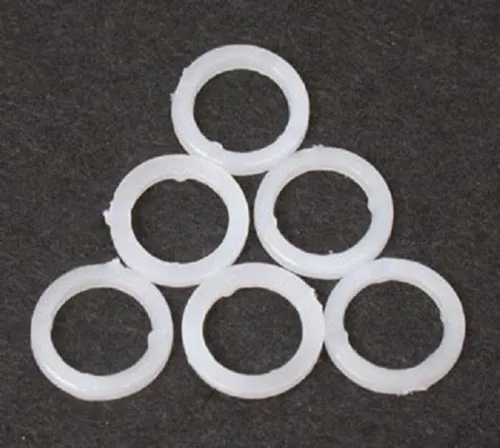 WASHERS WHITE PLASTIC 5X8X1MM — 3685