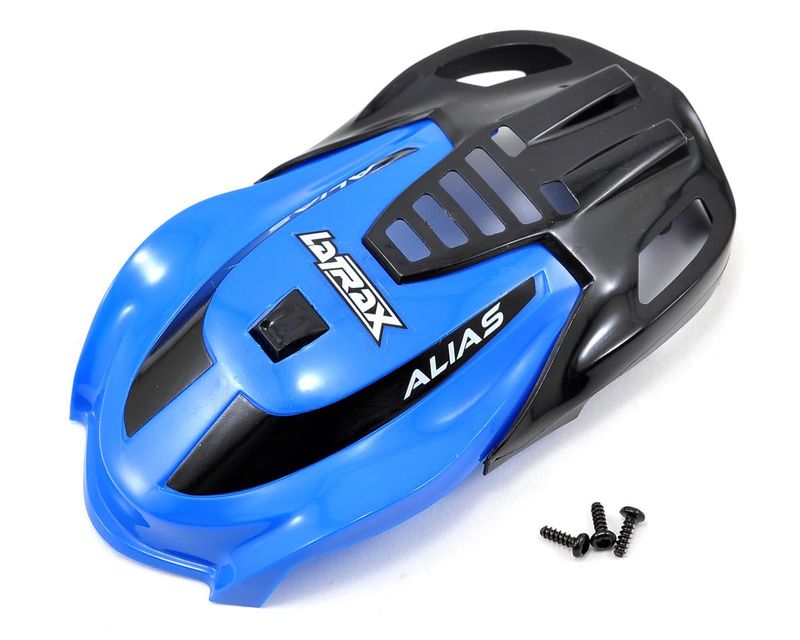 Blue canopy with mounting screws for LaTrax Alias. — 6612