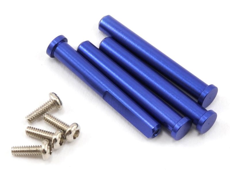 Blue-anodized 7075-T6 aluminum main shafts, set of four, for LaTrax Alias. — 6633X