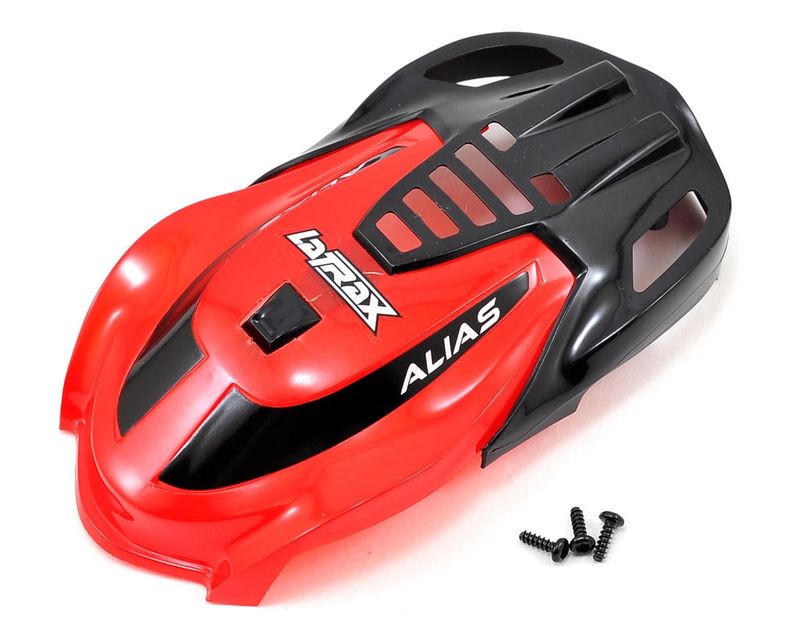 Red canopy with mounting screws for LaTrax Alias. — 6611