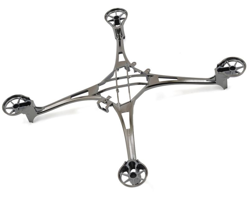 Black chrome main frame with mounting screws for LaTrax Alias. — 6623X