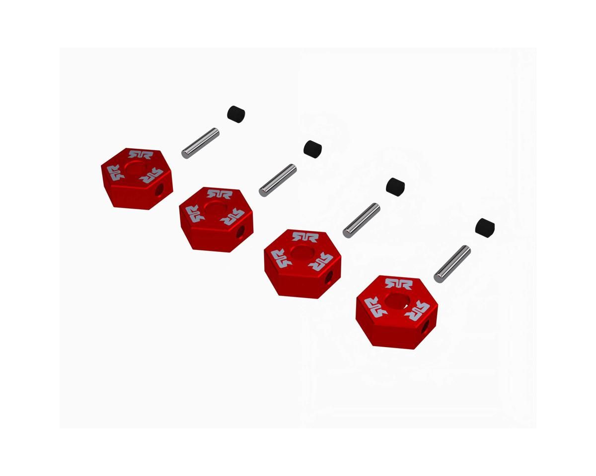 12mm Wheel Hex set (Metal) 4pcs- Red — ARA-2982