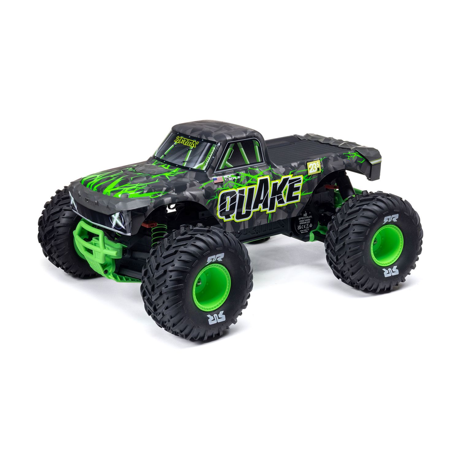 ARRMA 1/10 Quake 223S DSC 2WD RTR Brushless Monster Truck Green — ARA3537T2