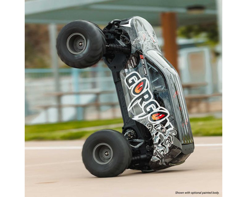 1/10 GORGON 2WD RTA Kit Brushed Monster Truck (Battery &amp; Charger Included), Clear — ARA3230SKT2