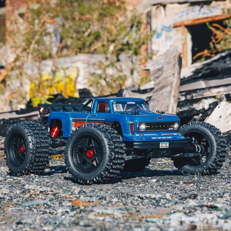 ARRMA 1/10 Outcast 4S 4X4 RTR Brushless Stunt Truck Blue — ARA4410V2T2