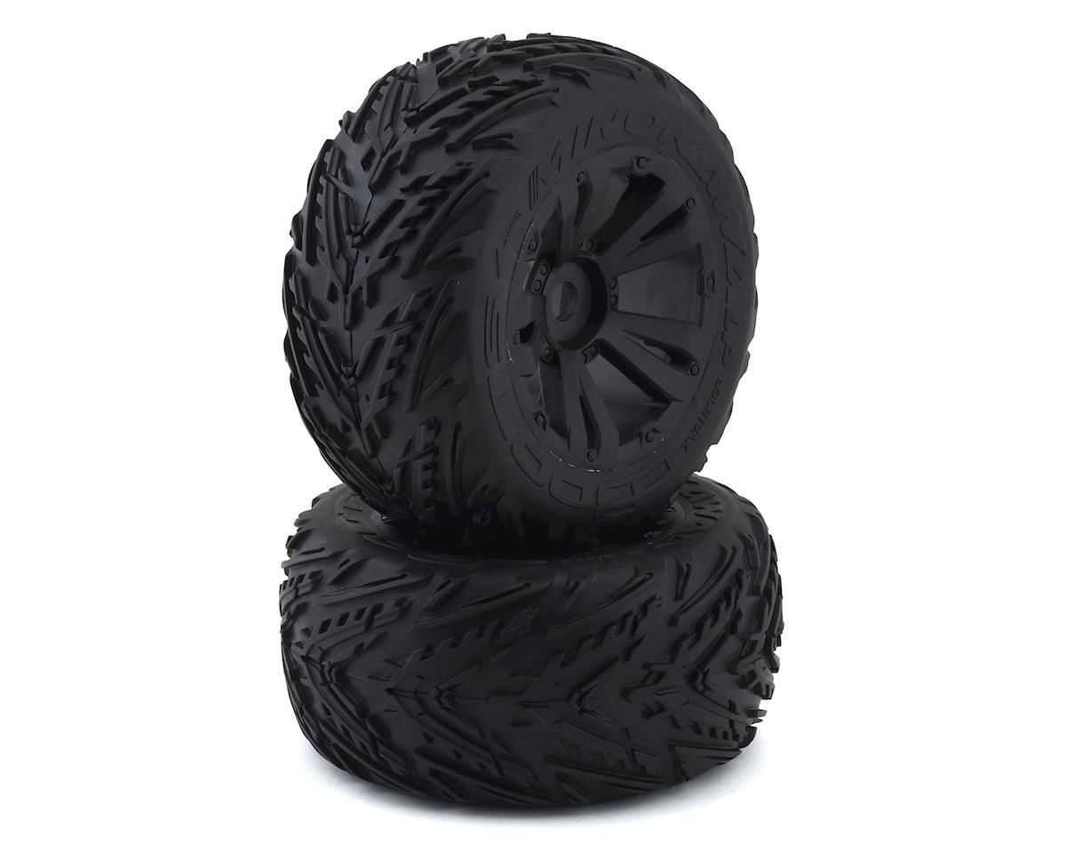 AR550049 Minokawa LP 4S Tire 3.8 Glued Black (2) — ARAC9467