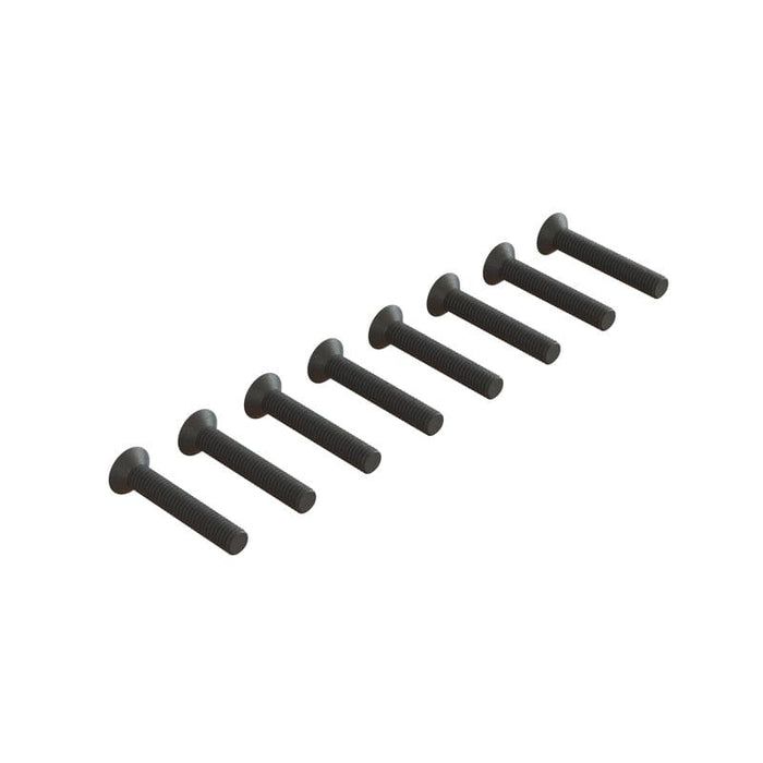Flat Hex Head Machine Screw M3x18mm (8pcs) — ARA722318