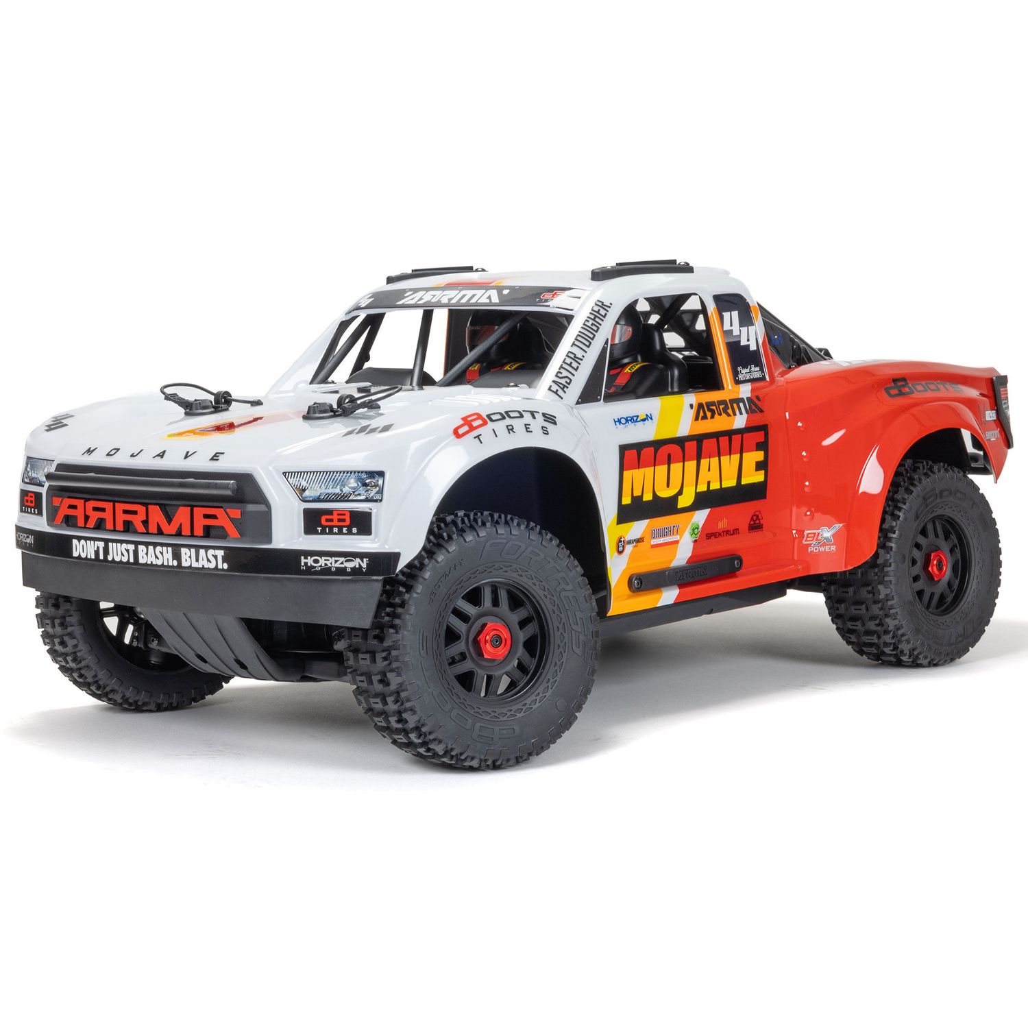 ARRMA 1/8 Mojave 4S 4X4 RTR Brushless Desert Truck White Red — ARA4404T1