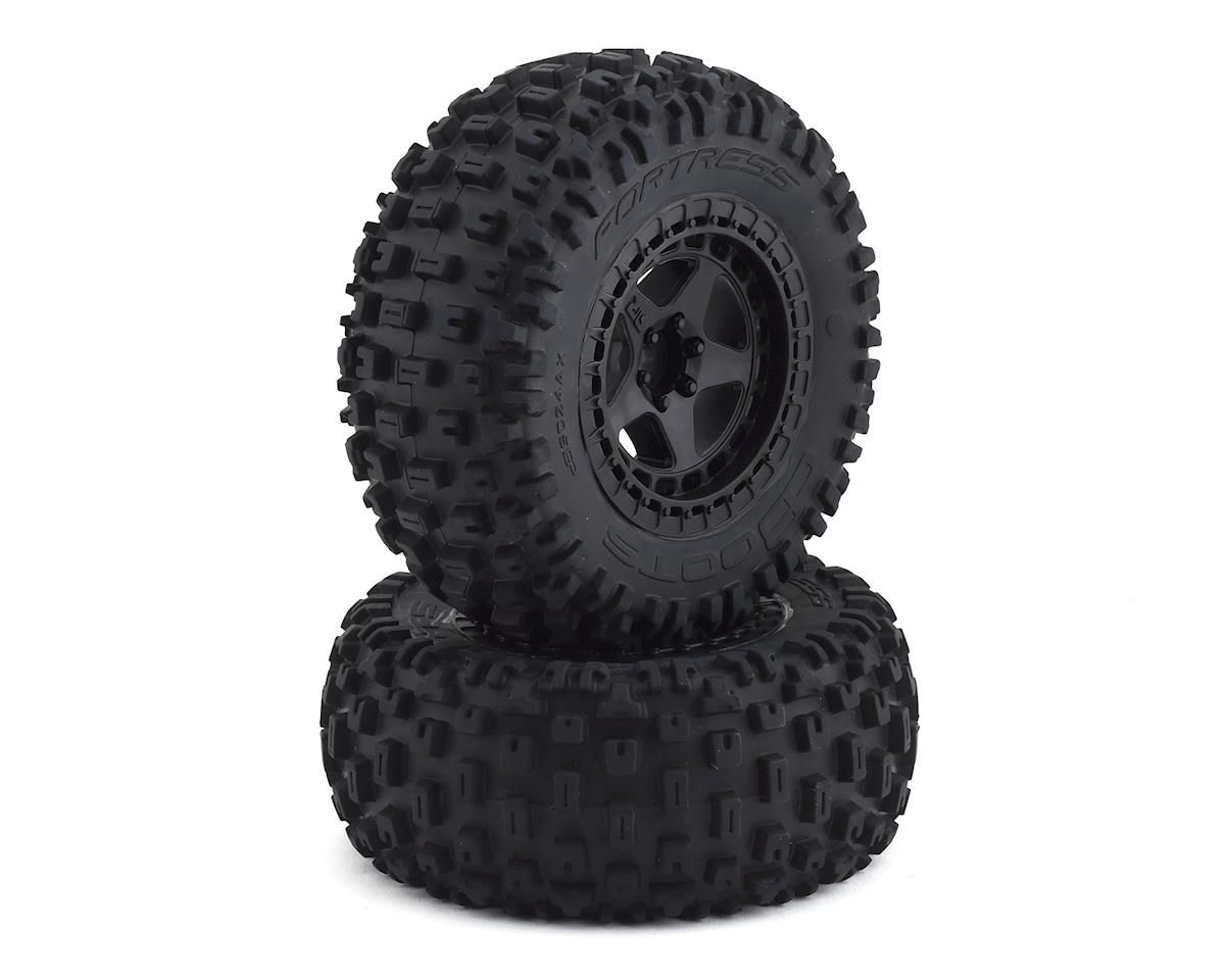AR550042 Fortress SC Tire Set Glued Black (2) — ARAC9630