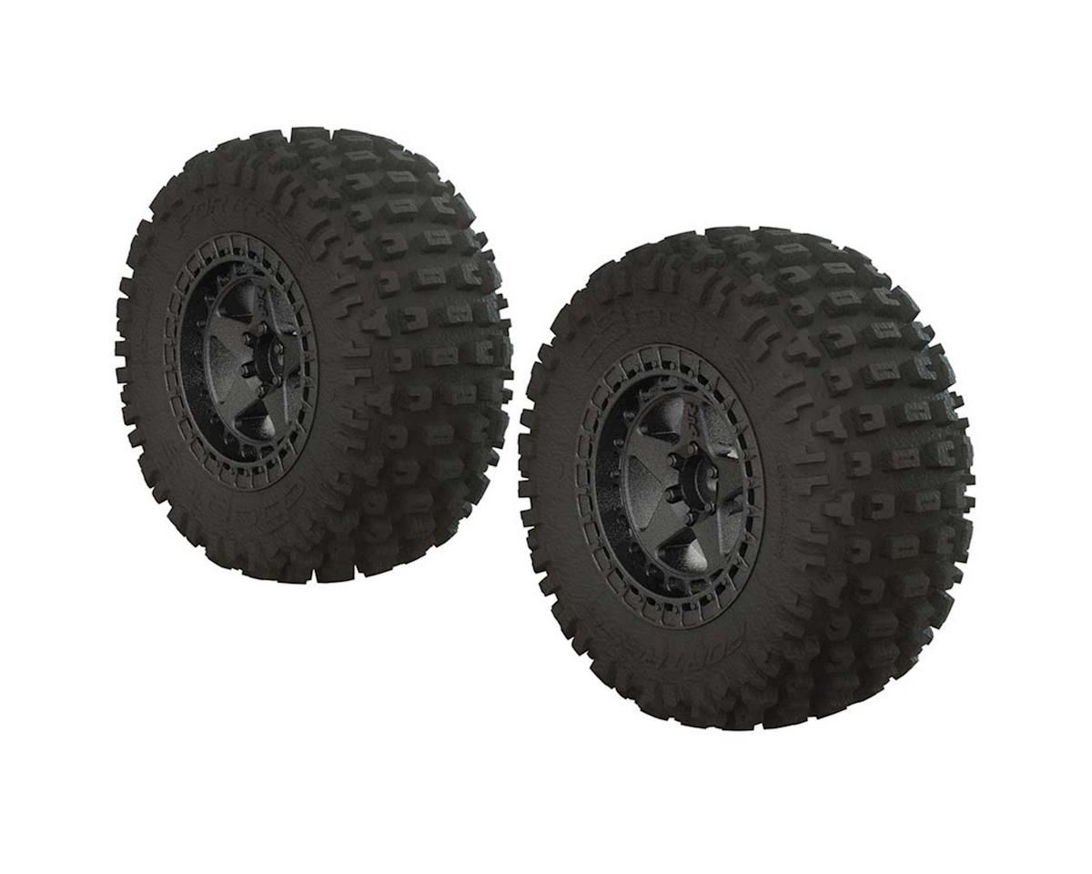 AR550043 Fortress SC Tire Set Glued Blk Chrm (2) — ARAC9631