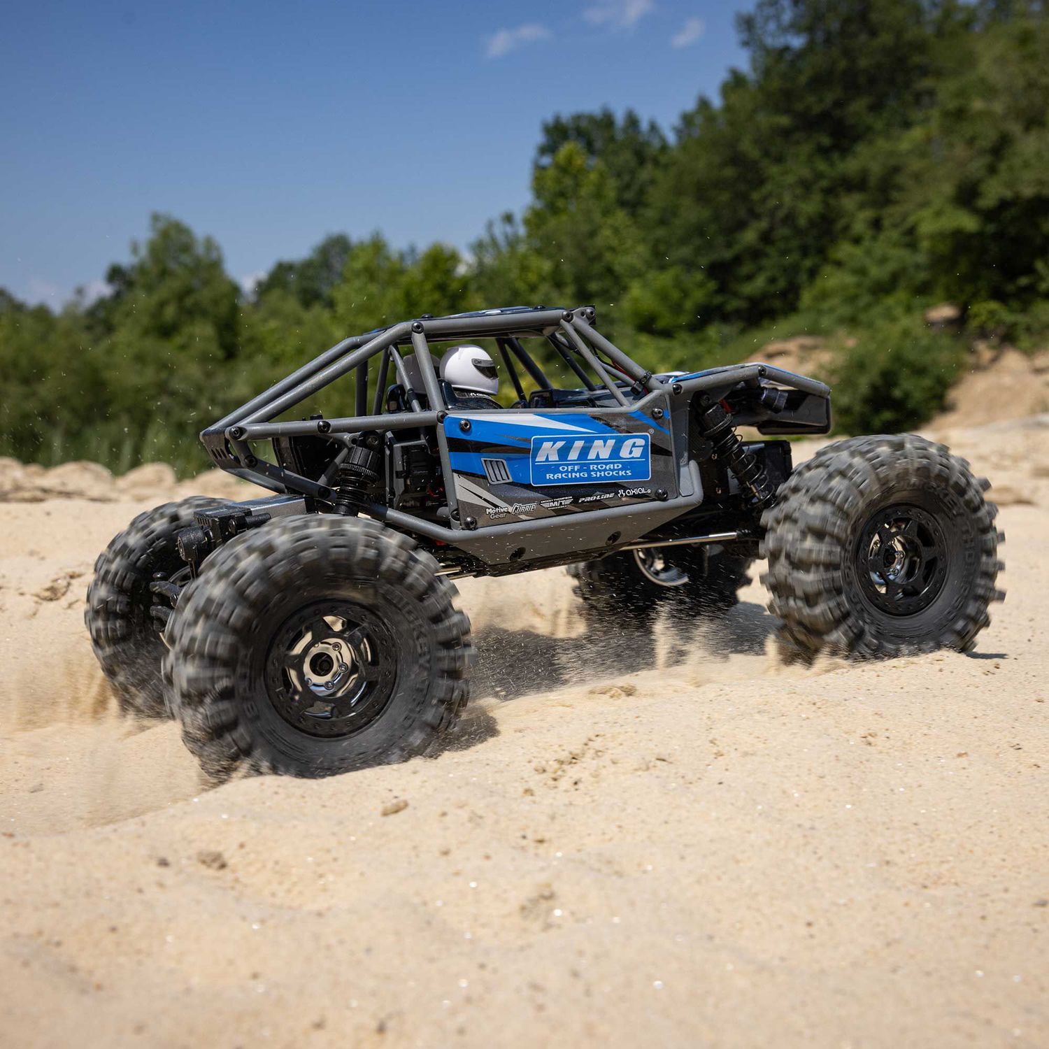 Axial 1/18 Utb18 Capra 4ws 4X4 RTR Brushed Rock Crawler Blue — AXI-1750T1
