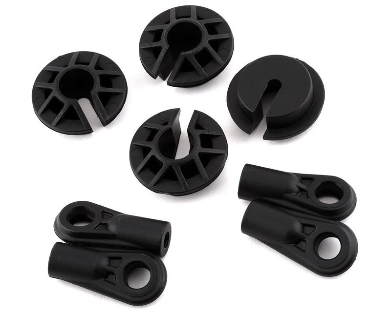 SCX6: Shock End &amp; Spring Cup (4) — AXI253004