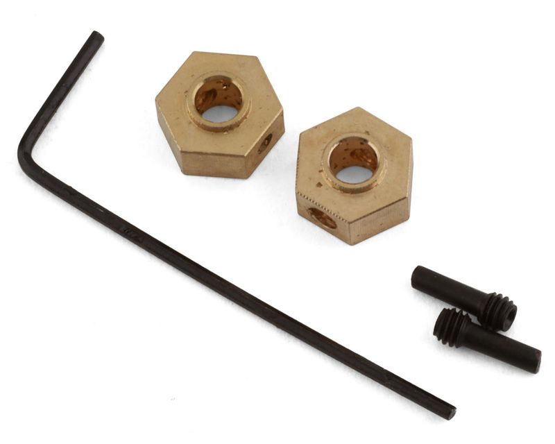 Hex Hub, Brass 1.0g (2): SCX24, AX24 — AXI302002