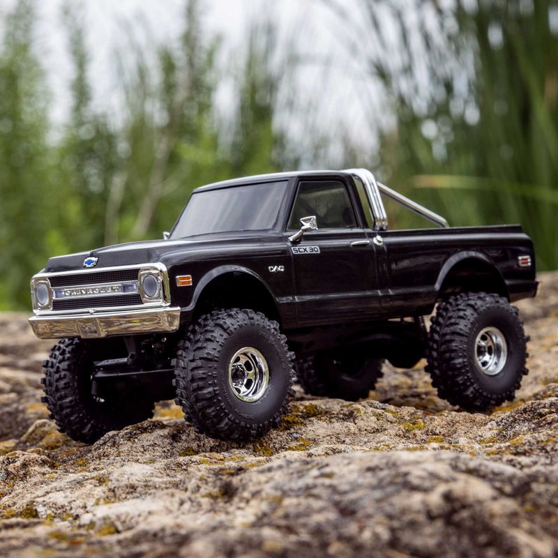 Axial 1/30 SCX30 Chevrolet K10 4X4 RTR Brushed Rock Crawler Black — AXI-2260T2