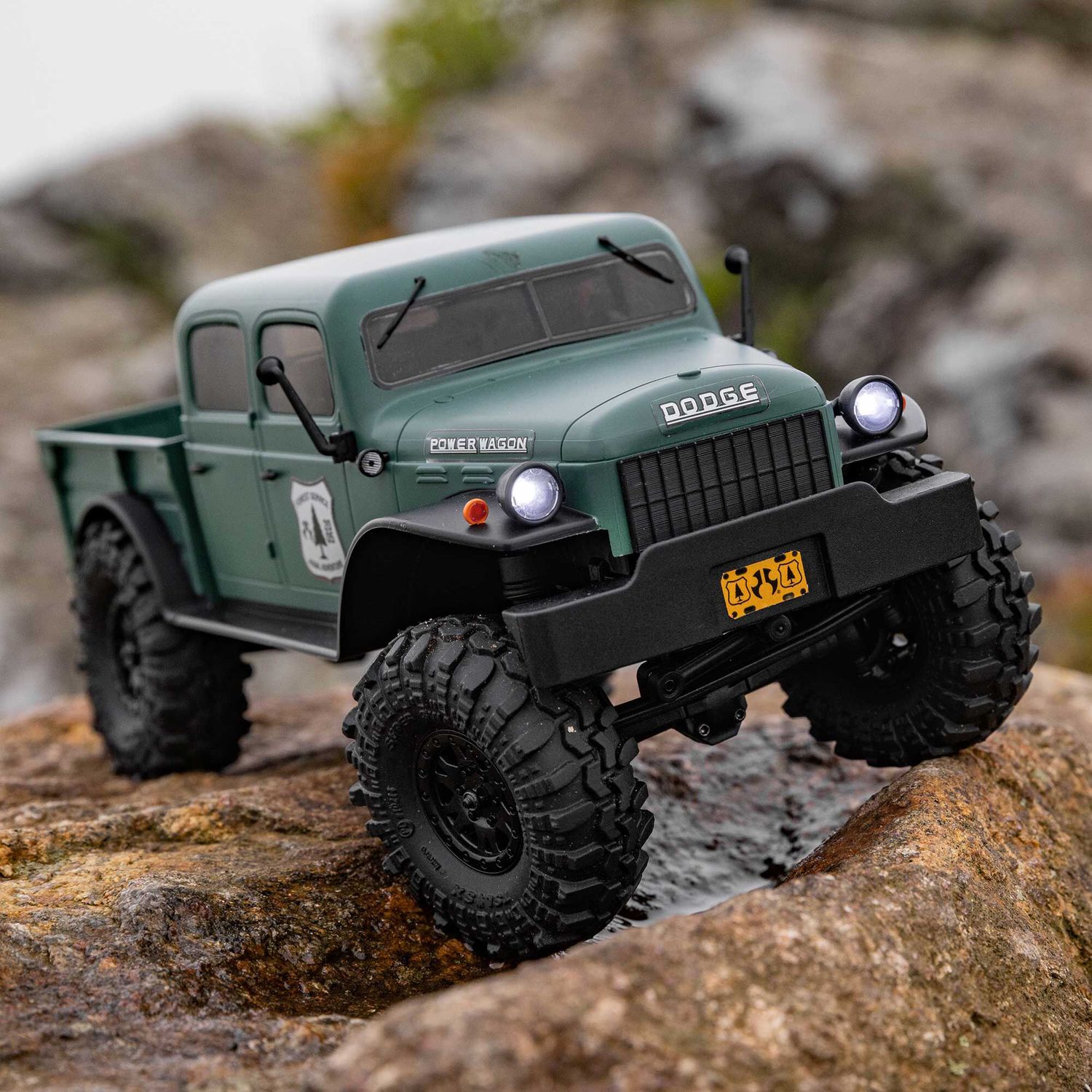Axial 1/24 SCX24 Dodge Power Wagon 4X4 RTR Brushed Rock Crawler Green — AXI00007T2