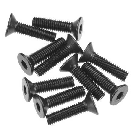 AXA146 Hex Socket Flat Head M3x12mm Black (10) — AXIC0146