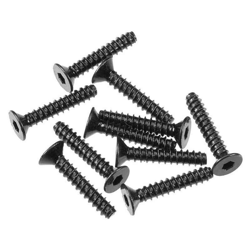 AXA0467 Hex Sckt Tapping Flat Hd M3x16mm Blck (10) — AXIC0007