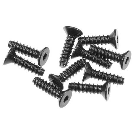 AXA0414 Hex Sckt TappingFlat Hd M2.6x10mm Blk (10) — AXIC0004