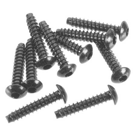AXA0437 Hex Sckt Tapping Button Hd M3x15mm Blk(10) — AXIC0437