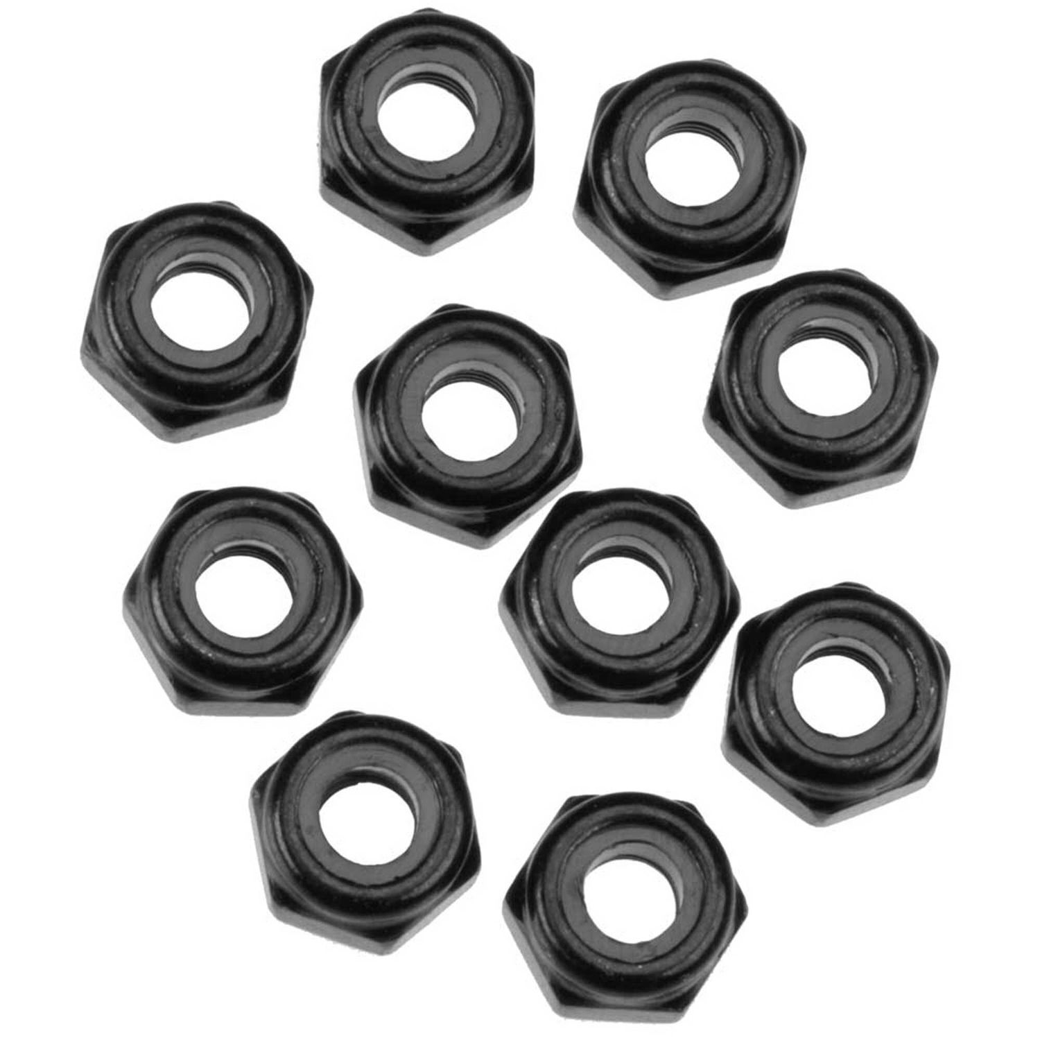 AXA1053 Nylon Locking Hex Nut M3 Black (10) — AXIC1053