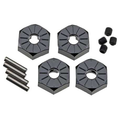 AX30427 Aluminum Hub Narrow 12mm Black (4) — AXIC3042