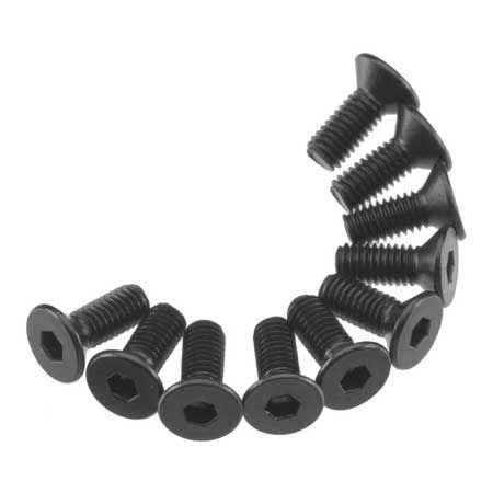 AXA144 Hex Flat Head M3X8mm Black (10) — AXIC0118