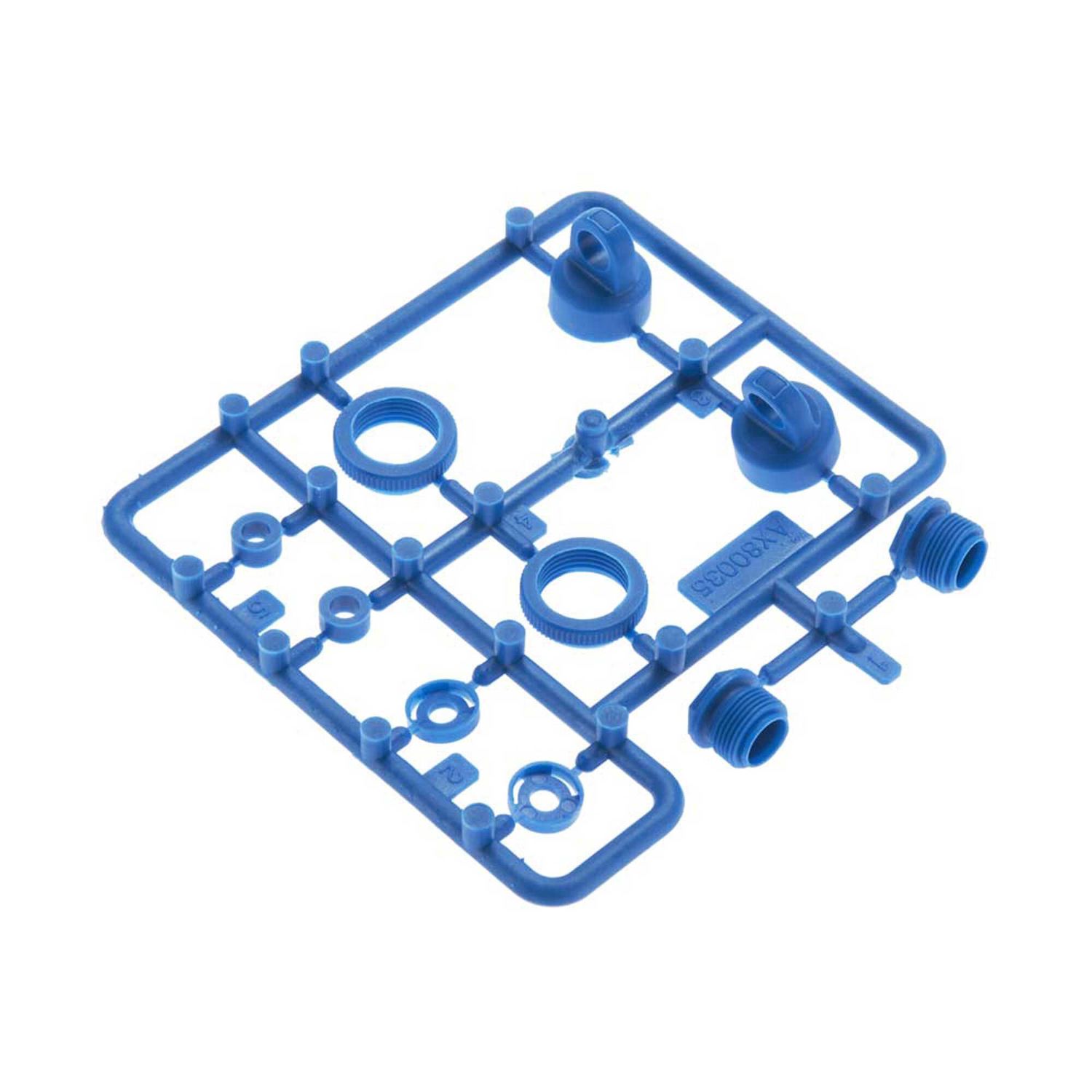 AX31301 10mm Shock Caps Parts Tree Blue — AXIC3301