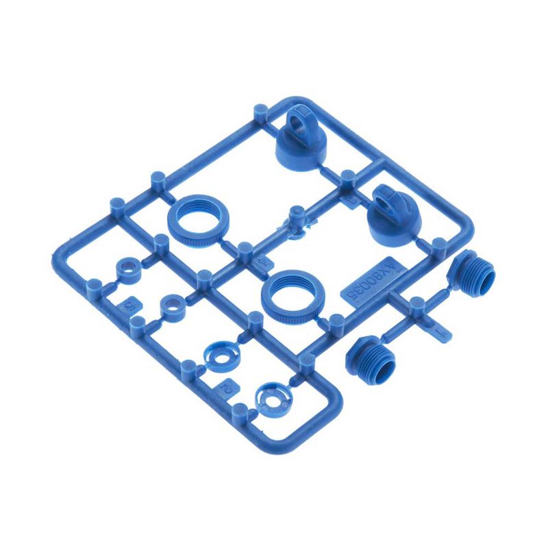 AX31301 10mm Shock Caps Parts Tree Blue — AXIC3301