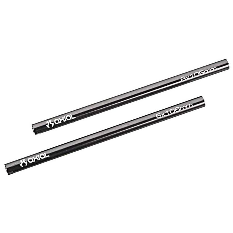 AX30516 Threaded Alum Pipe 6x106mm Grey (2) — AXIC3516