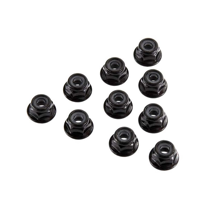 AX31250 Serrated Nylon Lock Nut Black 4mm (10) — AXIC3150