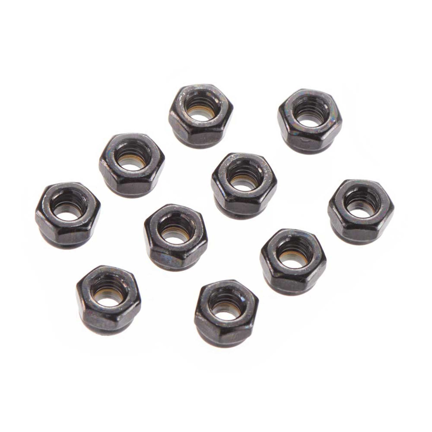 AX31051 Nylon Locking Hex Nut 4mm Black (10) — AXIC3151
