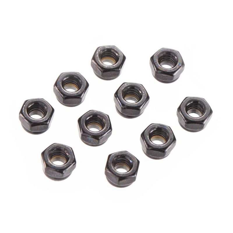 AX31051 Nylon Locking Hex Nut 4mm Black (10) — AXIC3151