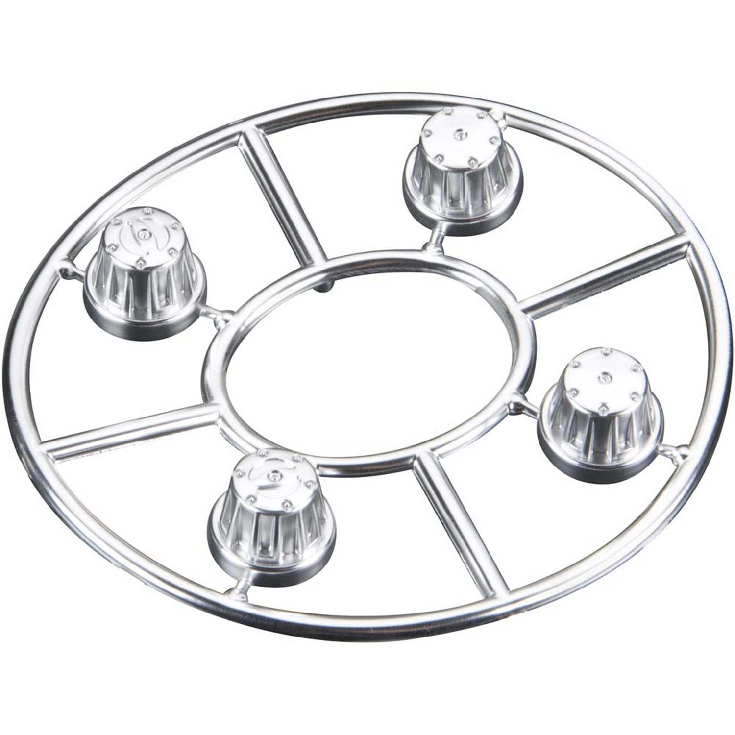 AX8080 Hub Cover Set Satin Chrome (4) — AXIC8080