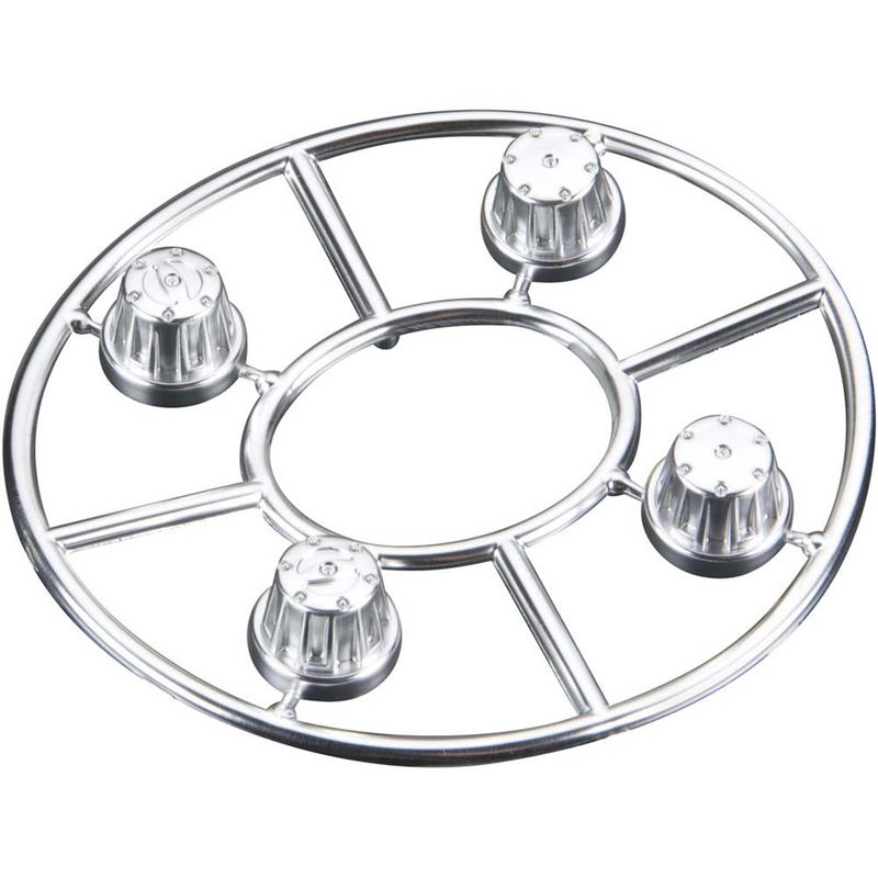 AX8080 Hub Cover Set Satin Chrome (4) — AXIC8080