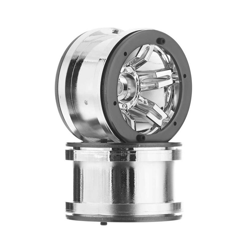 AX8092 Rocksters 2.2 Beadlock Wheel Chrome (2) — AXIC8092