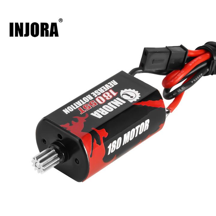 INJORA 180 Brushed 55T Red Motor with Steel Pinion for 1/18 TRX4M — INM11-55T