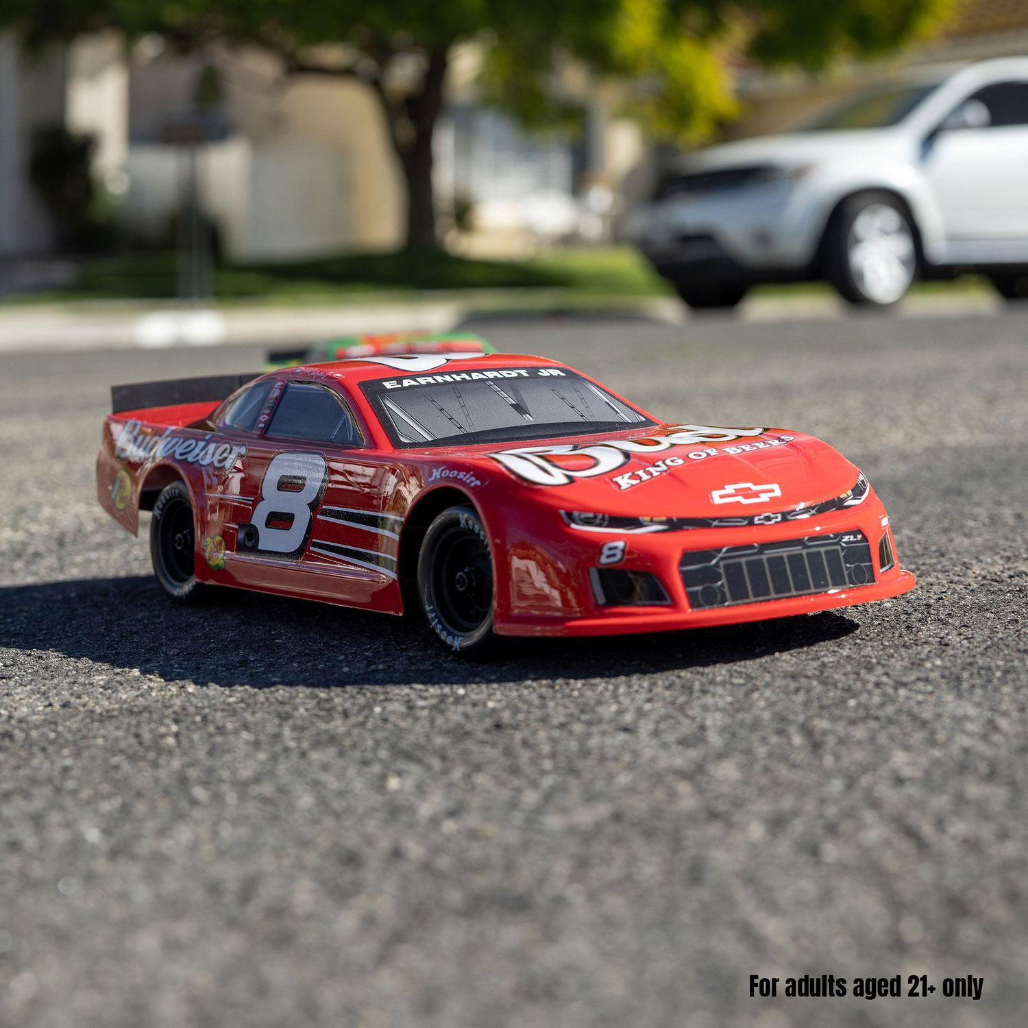 Losi 1/12 Asphalt Late Model RC Race Car Dale Earnhardt Jr. No. 8 2025 Budweiser Chevrolet Zl1 2S AWD On Road Red — LOS-3104T2