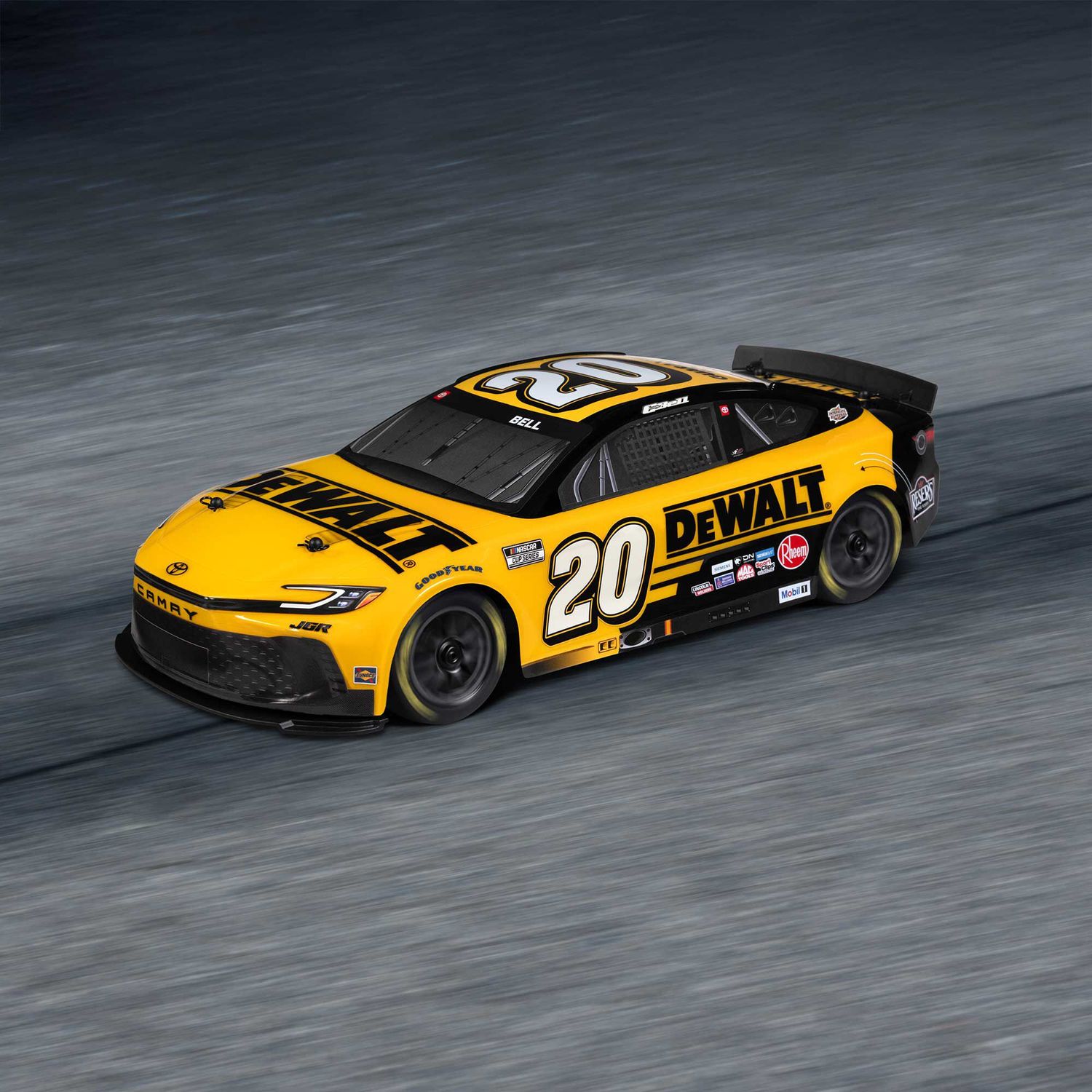Losi 1/12 Nascar RC Race Car Christopher Bell No. 20 Dewalt 2025 Toyota Camry 2S AWD RTR Brushed On Road — LOS1122520