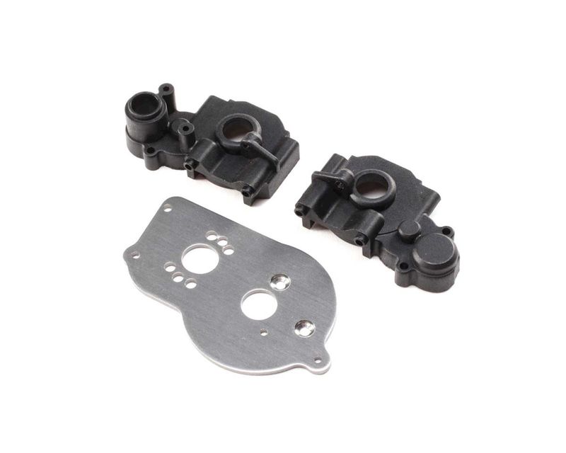 Transmission Case &amp; Motor Plate: Mini-T 2.0 — LOS212017