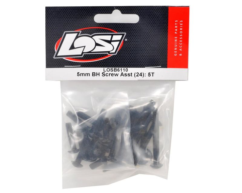 5mm BH Screw Asst (24): 5IVE-T, MINI WRC — LOSB6110